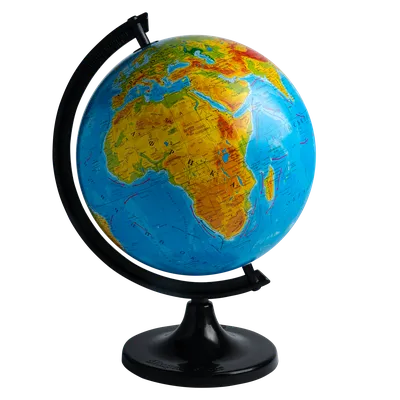 Купить Левитирующий светящийся глобус с политической картой (синий)  (D-20см) в MotionLamps.ru