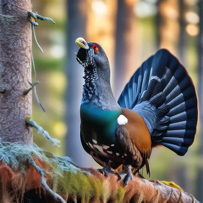 Дивная птица глухарь на дереве …» — создано в Шедевруме