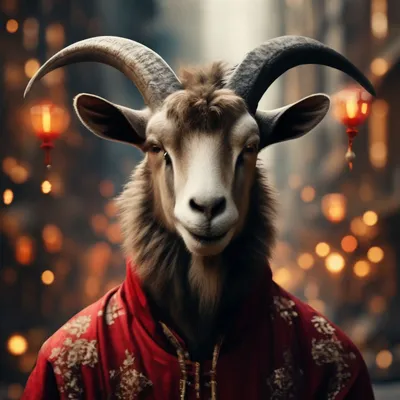Год Козы антропоморфная коза …» — создано в Шедевруме