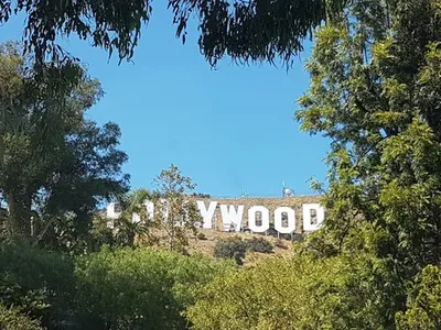 Скачать обои Hollywood Sign, Los Angeles, California, Hollywood, mountain,  Los Angeles landmark для монитора с разрешением 2880x1800. Картинки на  рабочий стол