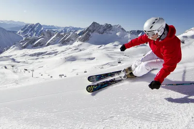 Скачать 1920x1080 лыжи, горные лыжи, спорт обои, картинки full hd, hdtv,  fhd, 1080p