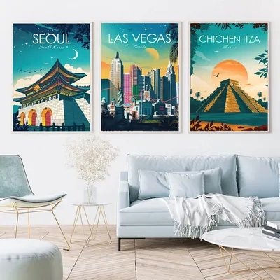 Настенная картина с изображением города мира, Бостон, Мачу, Пичу, Сицилия,  настенная Картина на холсте, скандинавский постер и печать, Настенная  картина для декора гостиной | AliExpress