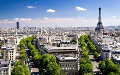 ᐉ Фотообои флизелиновые 3D город Париж 225х250 см DIMEX Эйфелева башня  (MS-3-0025)