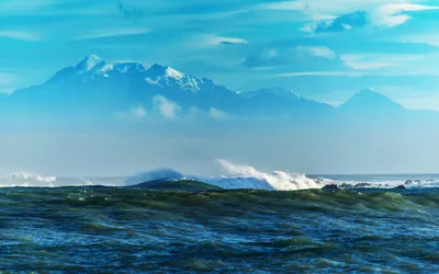 Фото Море Горы Природа Небо Пейзаж 3840x2400