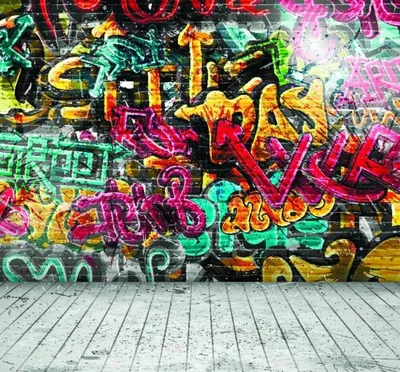 Моющиеся виниловые фотообои GrandPiK В стиле граффити. Graffiti на  кирпичной стене, 200х145 см - купить по выгодной цене в интернет-магазине  OZON (318712257)