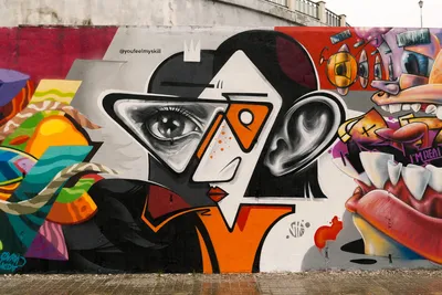 Dutch wallcoverings граффити обои Многоцветный| Bricoinn