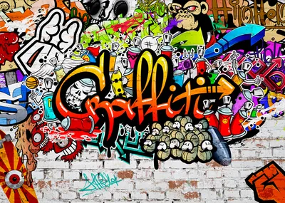 Фотообои Граффити на стене», (арт. 22711) - купить в интернет-магазине  Chameleon