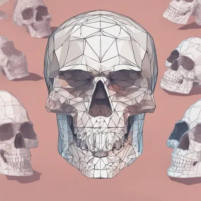 Рисунок черепа - Хэллоуин - Раскраски антистресс