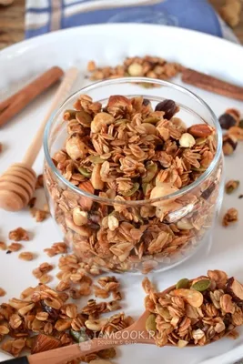 Ореховая гранола — рецепт с фото | Рецепт | Гранола, Здоровое питание,  Сыроедные десерты