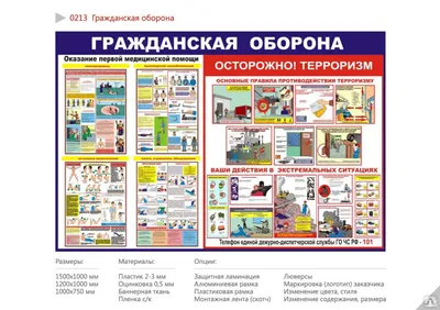 Плакат Гражданская оборона 0213, цена в Ростове-на-Дону от компании  СпецОборонСнаб