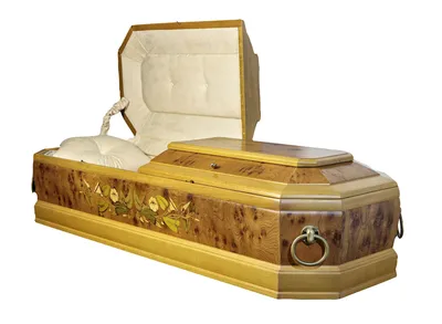 Купить Полированные российские гробы «Гроб лакированный Б-6 светлый» в  Москве на похороны с доставкой | MФЦ-Ритуал