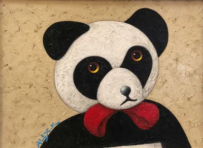 Грустная панда под дождем» — создано в Шедевруме
