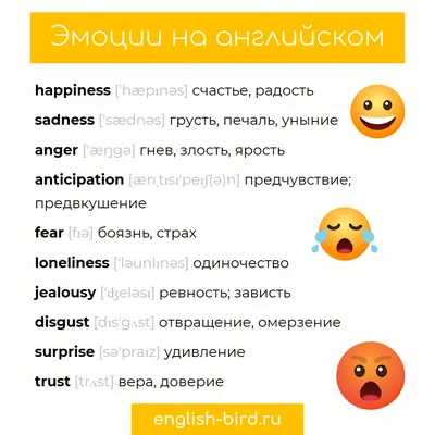 Как описать эмоции на английском — 25 прилагательных