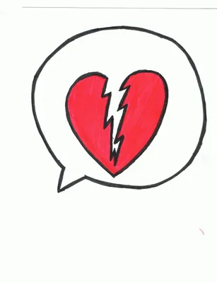 Рисунки для срисовки лёгкие разбитое сердце - 76 фото