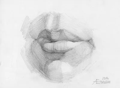 Как рисовать (нарисовать) губы карандашом - обучающий урок. - YouTube