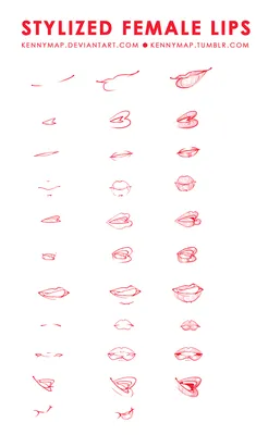 Картинки губы нарисованные - 75 фото