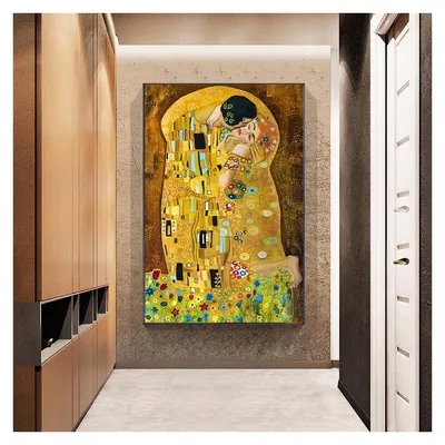 Картина по номерам на холсте с подрамником Поцелуй, Густав Климт 40х50 см  (Артикул: 5134999) — купить за 890р. в интернет-магазине Арт-Квартал