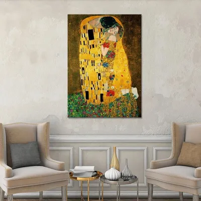 Картина на холсте Густав Климт \"Поцелуй\"