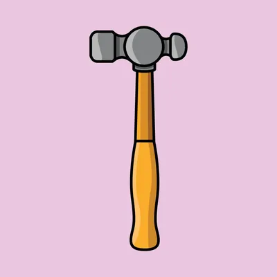 Ball peen hammer cartoon vector icon illustration 3348424 Vector Art at  Vecteezy