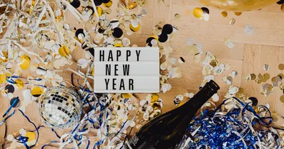 Напиши text Happy New Year на …» — создано в Шедевруме