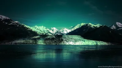Обои ночь, природа, освещение, синий, зеленый HD ready бесплатно, заставка  1366x768 - скачать картинки и фото