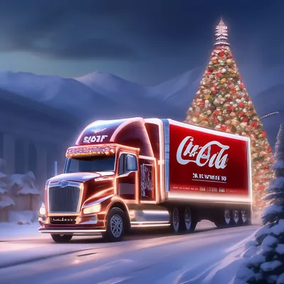 Новогодняя фура Coca-Cola.Новый год…» — создано в Шедевруме