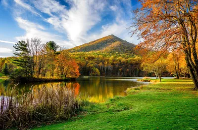 Осенний горный пейзаж — большие обои осень (3000x1980)