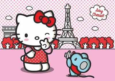 Hello Kitty in Paris Disney Wallpaper mural 254x365cm photo Fts 1325 | eBay