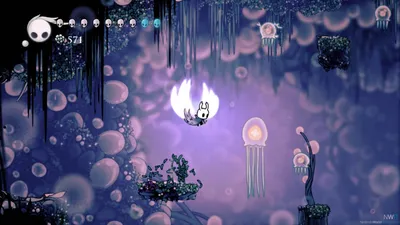 Hollow knight fan art with glowing eyes on Craiyon