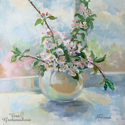 Яблоневый цвет» картина Соломиной Софьи маслом на холсте — купить на  ArtNow.ru