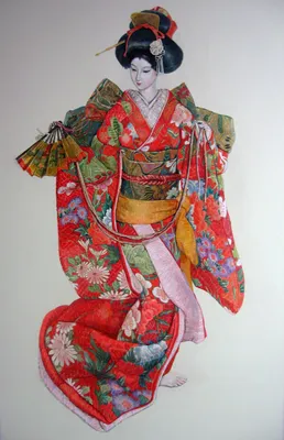 японская девушка - Схемы вышивки - Kandy - Авторы - Портал «Вышивка крестом  | Femme asiatique, Femme chinoise, Art geisha
