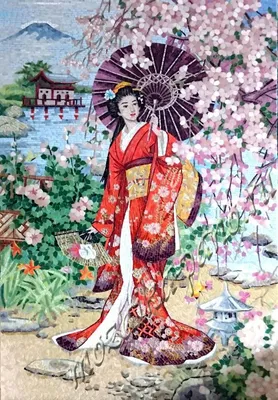 Схема для вышивки бисером Японская девушка (ID#1303417202), цена: 95 ₴,  купить на Prom.ua