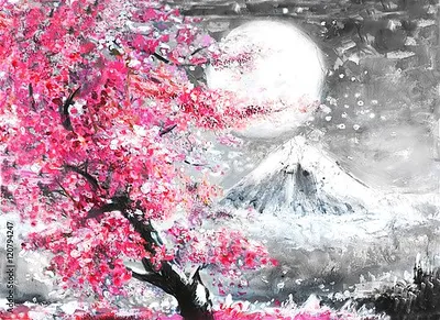 Картина по номерам Японский пейзаж пастель HR0217 - раскраска Molly 40x50  см - цена, фото, описание