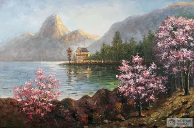 Картины по номерам 40×50 см. Японский пейзаж. Домик на озере. Brushme  (ID#1660928927), цена: 300 ₴, купить на Prom.ua