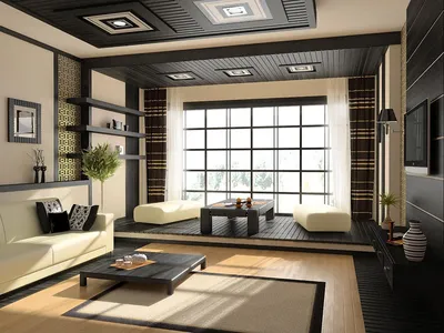 Японский стиль в интерьере: Фото современного японского дизайна квартир и  помещений