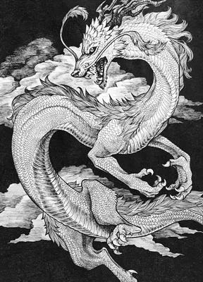 Год дракона: картина \"Японский дракон\" в интернет-магазине Ярмарка Мастеров  по цене 850 ₽ – U4A2MBY | Год Дракона, Санкт-Петербург - доставка по России