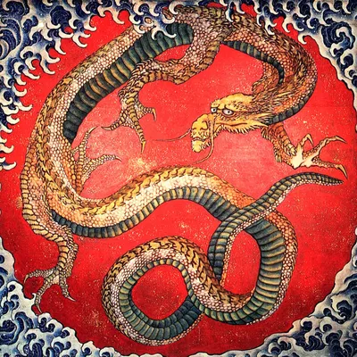 Эскиз дракона в японском стиле цветной - 46 фото