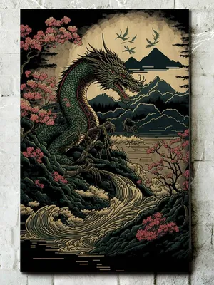 Эскиз дракона в японском стиле - 82 фото