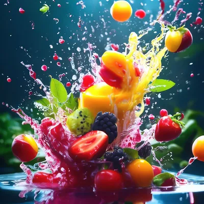 фрукты разные лежат на столе порезанные и яркие Stock Photo | Adobe Stock