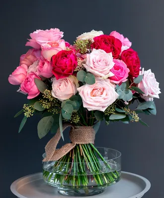 Букет из ярко-розовых кенийских роз - заказать в интернет-магазине «La  Bouquet»