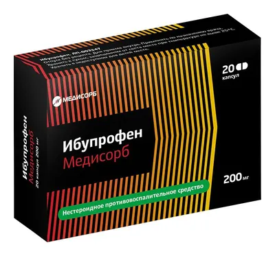 Ибупрофен медисорб 200мг 20 шт. капсулы медисорб купить по цене от 139 руб  в Москве, заказать с доставкой, инструкция по применению, аналоги, отзывы