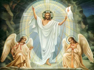Картины - Иисус Христос, Крест, Ангелы