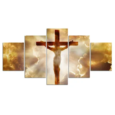 Распятие Иисуса Христа на кресте на закате. Вектор солнца Векторное  изображение ©dariachekman 329938002