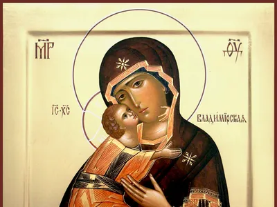 Купить Икона Владимирской Божьей Матери № 1-6 из мрамора в Минске - Гливи
