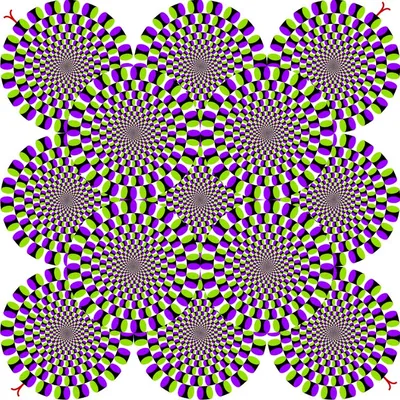 Оптические иллюзии от Акиёши КИТАОКА. Иллюзия движения. Визуальные фокусы и  загадки | Оптические иллюзии, Иллюзии, Психоделические рисунки