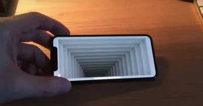 TheParallaxView-оптическая иллюзия, сделанная на iPhone X | Пикабу