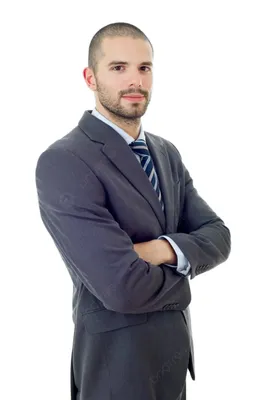 Фото Портрет делового человека с бородой и в очках