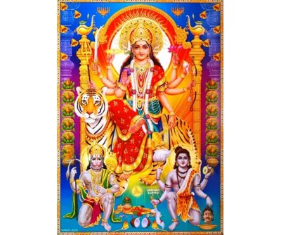 Купить Постер \"Индийские Боги\" 49*70см. Шри Хануман Дурга Шива Jothi.