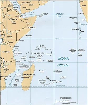 Отпуск.com / Карта запада Индийского океана