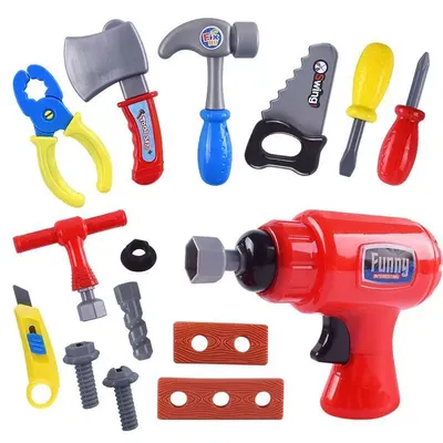 Детский набор инструментов для мальчиков ролевые игры Набор инструментов  для малышей ремонтный инструмент строительные Детские игрушки Монтессори  Обучающие игрушки подарок | AliExpress